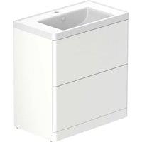 Nexa By VADO Veva Dusk White Freestanding Vanity Unit with Mineral Basin - 800mm