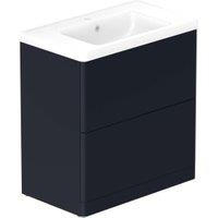 Nexa By VADO Veva Midnight Blue Freestanding Vanity Unit with Ceramic Basin - 800mm