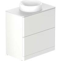 Nexa By VADO Veva Dusk White Freestanding Vanity Unit with Gloss White Countertop & Basin - 800mm