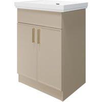 Wickes Haven Macadamia Freestanding Vanity Unit & Haven Basin - 865 x 600mm