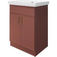Wickes Haven Rusty Red Freestanding Vanity Unit & Haven Basin - 865 x 600mm