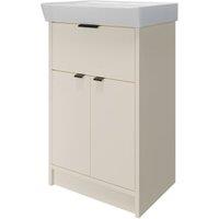 Wickes Nova Angora Grey Freestanding Vanity Unit & Easton Basin - 835 x 600mm