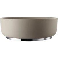 Abode Cava Round Countertop Pebble Grey Basin with Chrome Basin Plinth & Chrome Waste