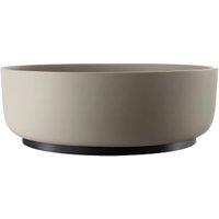 Abode Cava Round Countertop Pebble Grey Basin with Black Basin Plinth & Black Waste