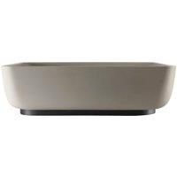 Abode Cava Tablet Countertop Pebble Grey Basin with Black Basin Plinth & Black Waste