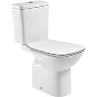 Roca Ardana Square Easy Clean Open Back Close Coupled Toilet Pan, Cistern & Soft Close Seat