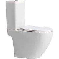 Wickes Terena Vortex Easy Clean Open Back Close Coupled Toilet Pan, Cistern & Soft Close Seat