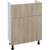 Wickes Broxwood Grey Oak Slimline Depth Vanity Unit - 600mm