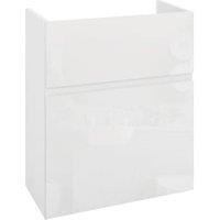 Wickes Lakemoor Gloss White Slimline Depth Toilet Unit - 500mm