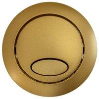 Fluidmaster Slimline 6L Black Compact Pre-Assembled Concealed Cistern with Brushed Brass Button