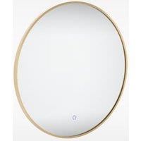 Sensio Nebula Brass Round Colour Changing LED Bathroom Mirror - 600mm