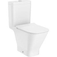 The Gap Easy Clean Close Coupled Open Back Toilet Pan, Cistern & Soft Close Seat