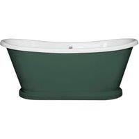 Bayswater Hunter Green Freestanding Painted Boat Bath - 1700 x 750mm