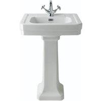 Bayswater Westcott Traditional 1 Tap Hole Basin with Full Pedestal - 540mm