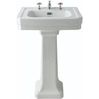 Bayswater Westcott Traditional 3 Tap Hole Basin with Full Pedestal - 540mm