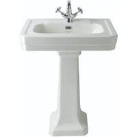 Bayswater Westcott Traditional 1 Tap Hole Basin with Full Pedestal - 640mm