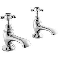 Bayswater Hex Pair of Bath Taps - Chrome