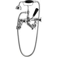 Bayswater Hex Wall Mounted Bath Shower Mixer - Chrome