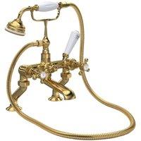 Bayswater Hex Bath Shower Mixer Tap - Brushed Brass