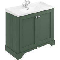 Bayswater Victrion Hunter Green Traditional Freestanding Vanity Unit & White Recessed Basin - 1000mm