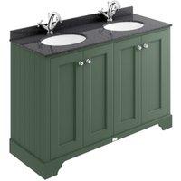 Bayswater Victrion Hunter Green Traditional Freestanding Vanity Unit & Black Marble Top Basin - 1200mm