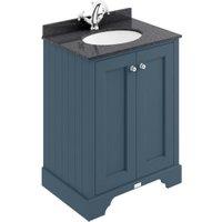 Bayswater Victrion Stiffkey Blue Traditional Freestanding Vanity Unit & Black Marble Top Basin - 600mm