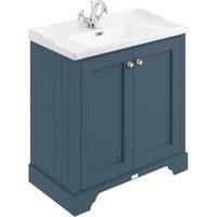 Bayswater Victrion Stiffkey Blue Traditional Freestanding Vanity Unit & White Recessed Basin - 800mm