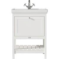 Bayswater Hartleigh Pointing White Traditional Freestanding Vanity Unit & 1 Tap Hole Traditional Recessed Basin - 600mm