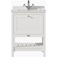 Bayswater Hartleigh Pointing White Traditional Freestanding Vanity Unit & 1 Tap Hole White Marble Top Basin - 600mm