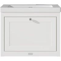 Bayswater Hartleigh Pointing White Traditional Wall Hung Vanity Unit & 1 Tap Hole Modern Recessed Basin - 600mm