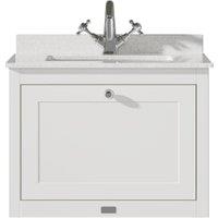 Bayswater Hartleigh Pointing White Traditional Wall Hung Vanity Unit & 1 Tap Hole White Marble Top Basin - 600mm