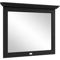 Bayswater Matt Black Flat Bathroom Mirror - 1000mm