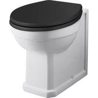 Bayswater Fitzroy Traditional Back To Wall Comfort Height Furniture Pan with Cistern & Black Soft Close Seat