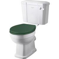 Bayswater Fitzroy Traditional Close Coupled Toilet Pan, Cistern & Hunter Green Soft Close Seat