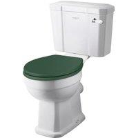 Bayswater Fitzroy Traditional Close Coupled Comfort Toilet Pan, Cistern & Hunter Green Soft Close Seat