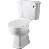 Bayswater Fitzroy Traditional Close Coupled Comfort Toilet Pan, Cistern & White Soft Close Seat