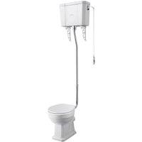 Bayswater Fitzroy Traditional High Level Comfort Height Toilet Pan, Cistern & White Soft Close Seat