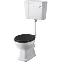 Bayswater Fitzroy Traditional Low Level Toilet Pan, Cistern & Black Soft Close Seat
