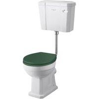 Bayswater Fitzroy Traditional Low Level Comfort Height Toilet Pan, Cistern & Hunter Green Soft Close Seat