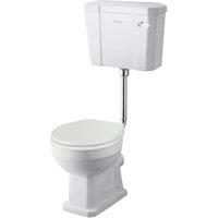 Bayswater Fitzroy Traditional Low Level Toilet Pan, Cistern & Pointing White Soft Close Seat
