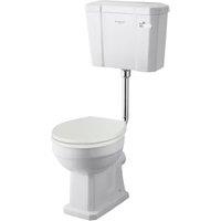 Bayswater Fitzroy Traditional Low Level Comfort Height Toilet Pan, Cistern & Pointing White Soft Close Seat