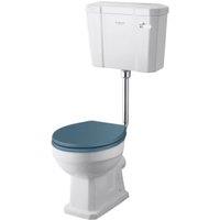 Bayswater Fitzroy Traditional Low Level Toilet Pan, Cistern & Stiffkey Blue Soft Close Seat