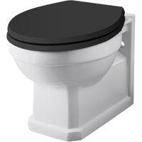 Bayswater Fitzroy Traditional Wall Hung Toilet Pan & Black Soft Close Seat