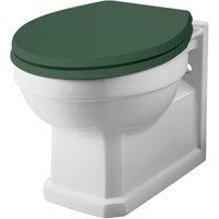 Bayswater Fitzroy Traditional Wall Hung Toilet Pan & Hunter Green Soft Close Seat