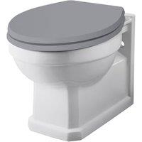 Bayswater Fitzroy Traditional Wall Hung Toilet Pan & Plummett Grey Soft Close Seat