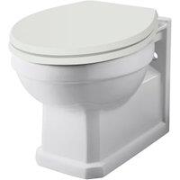 Bayswater Fitzroy Traditional Wall Hung Toilet Pan & Pointing White Soft Close Seat