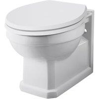 Bayswater Fitzroy Traditional Wall Hung Toilet Pan & White Soft Close Seat
