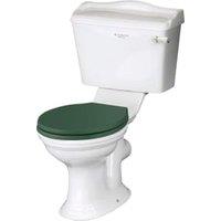 Bayswater Porchester Traditional Close Coupled Toilet Pan, Cistern & Hunter Green Soft Close Seat