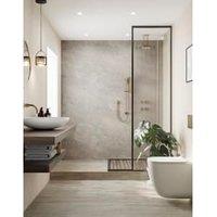 Multipanel Pure Hydrolock Tongue & Groove Valmasino Marble Shower Panel - 2700 x 598 x 11mm