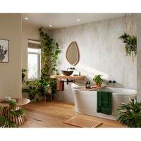 Multipanel Pure Hydrolock Tongue & Groove White Gypsum Shower Panel - 2700 x 598 x 11mm